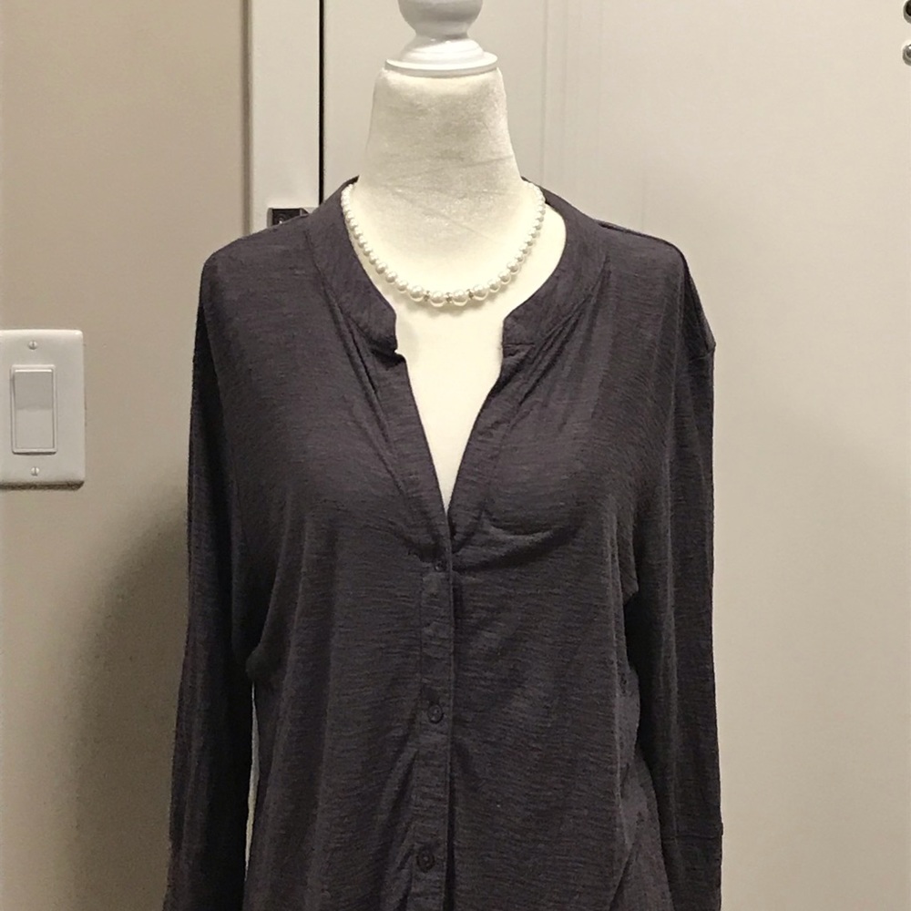 James Perse Collarless Button-Down - image 2